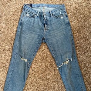 Abercrombie athletic fit cropped jeans
